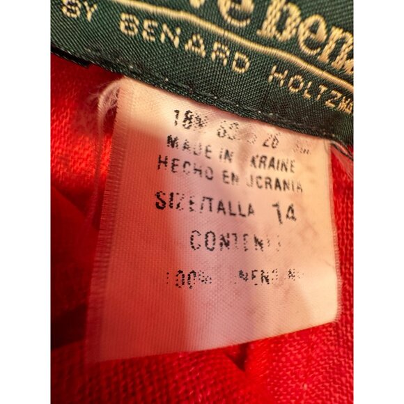 Harve Bernardo Holtzman Collection 100% Linen Two-Piece Set Size 12/14 Coral - Picture 3 of 16